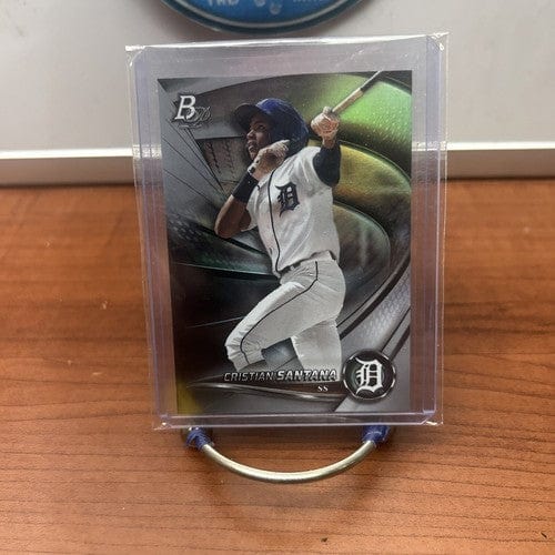 Lot(2)2022 Christian Santana Bowman Platinum Ice Foil Parel. +Base#TOP
