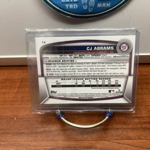 CJ Abrams 2023 Bowman Chrome Sapphire #74 Washington Nationals