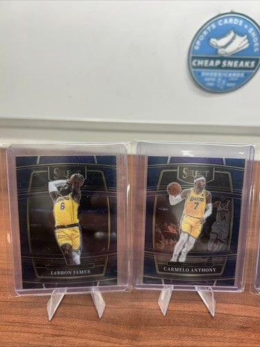 Los Angles Lakers 2022 Panini Select Lot L James, C Anthony, A Davis,R