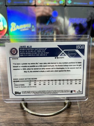 2023 Topps Chrome Update #USC65 Jake Alu Refractor Washington National