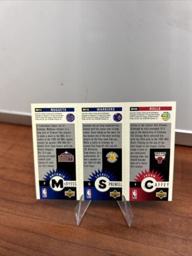 1996 Upper Deck Mini Cards 3 in1 (X4) “12 Mini’s Total” M.Finley