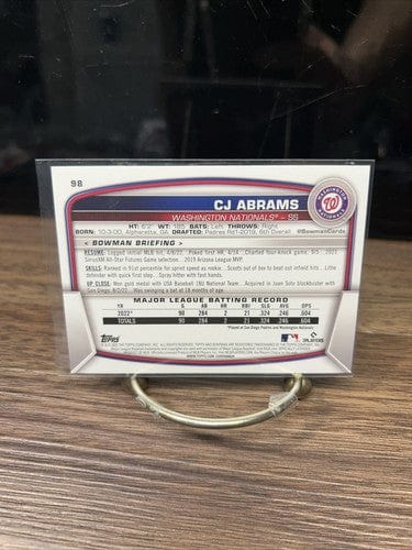 2023 Bowman Draft Baseball CJ Abrams #98 Washington Nationals