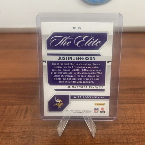 Justin Jefferson 2024 Panini Donruss Elite - The Elite Green #15 Vikin