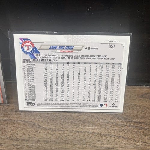 Shin-Soo Choi T SAS Rangersn2 Card Lot 2020 Topps Chrome +2021 Series