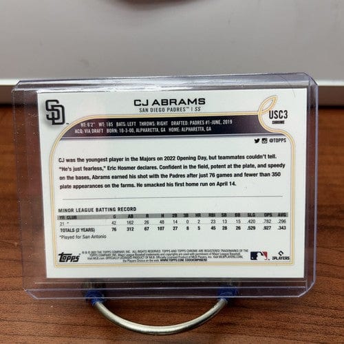 CJ Abrams 2022 Topps Chrome Update Rookie Purple #USC3 Padres,National