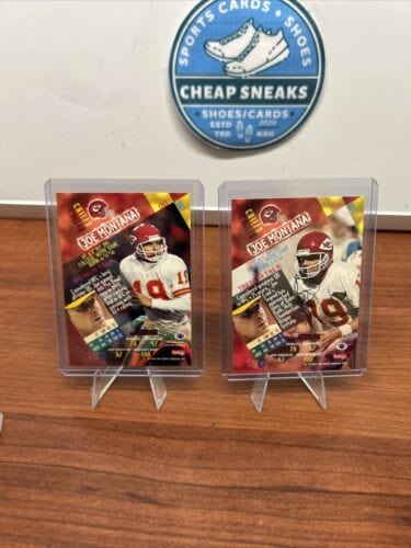 Joe Montana HOF 1994-1995 Topps Stadium Club #160,#615 Kansas City Chi