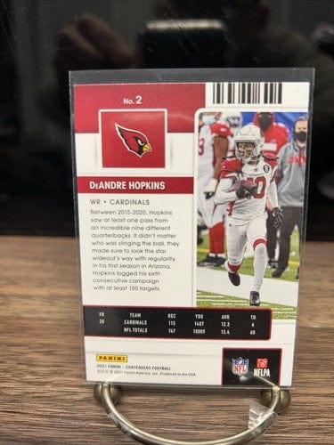 DeAndre Hopkins 2021 Panini Contenders Football Season Ticket No. 2
