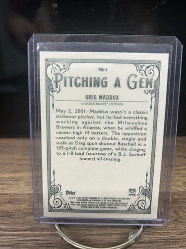 2022 Topps Allen & Ginter Greg Maddux Pitching a Gem PAG-1 Atlanta Bra
