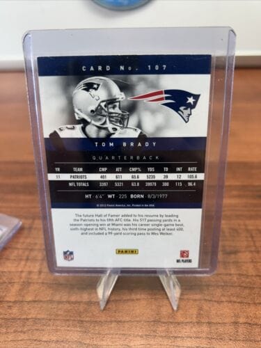 2012 Panini Prestige Tom Brady #107 New England Patriots