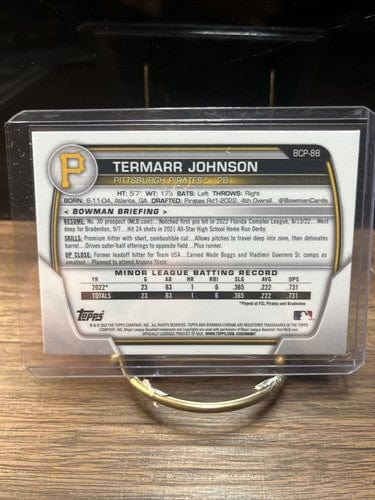 2023 Bowman Chrome Termarr Johnson Mega Box Mojo Refractor Prospect #B