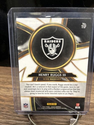 Raiders HENRY RUGGS III 2020 Panini Select TURBOCHARGED Rookie #T17 RC