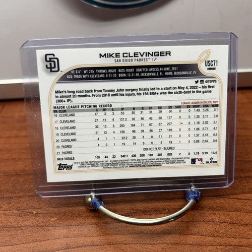 Mike Clevinger 2022 Topps Chrome Update Baseball Card #USC71 San Diego