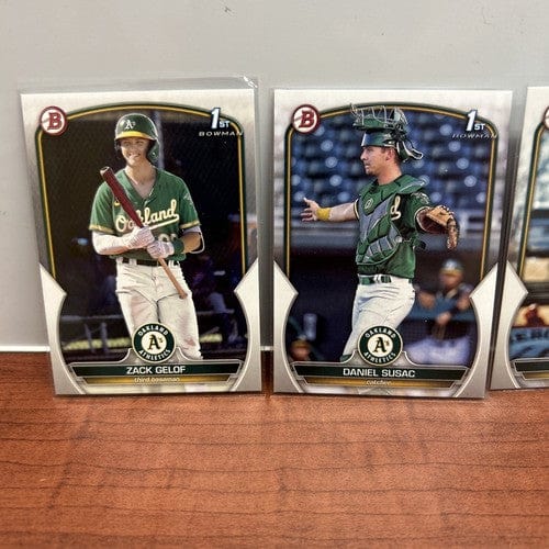 Oakland A’s Lot(6) 2023 Bowman Prospects Colby Thomas +Zack Gelof+4
