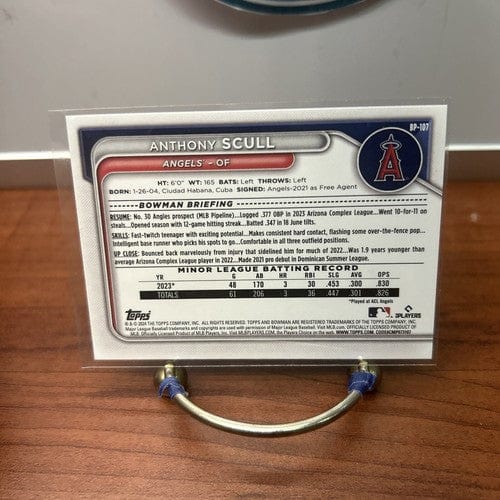 ANTHONY SCULL 2024 Bowman 1st Paper Prospect #BP-107 Los Angeles Angel