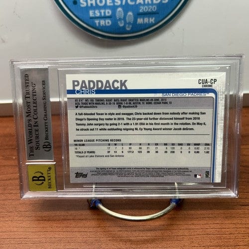 Chris Paddack 2019 Topps Chrome Update Refractor Auto Beckett 9 Mint 1
