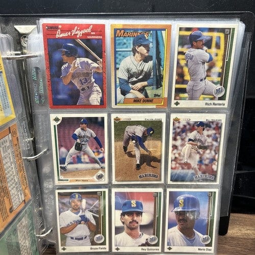 Seattle Mariner 54 Card Lot No Duplicates Years 87-91 All Brands Some