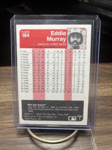 1985 Fleer - #184 Eddie Murray