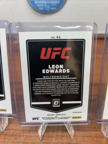 2022 Panini Donruss Optic UFC Blue Vel Prizm Leon Edwards#62,Nate Dia