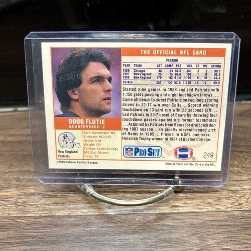 1989 PRO SET DOUG FLUTIE NEW ENGLAND PATRIOTS #249