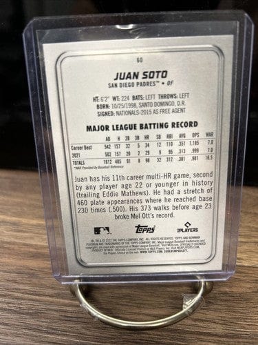 Juan Soto 2022 Bowman Platinum Card #60 San Diego Padres
