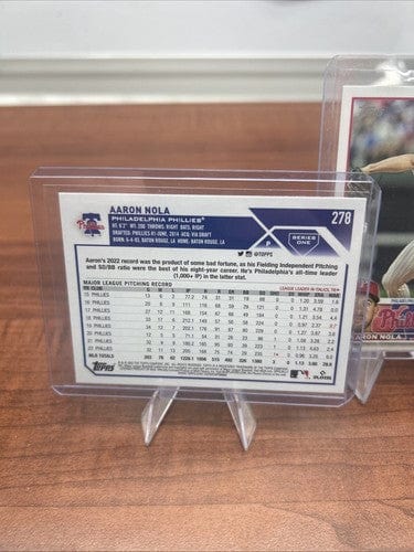 AARON NOLA 2023 Topps Series 1 Baseball Card #278 Phillies + Bonus C