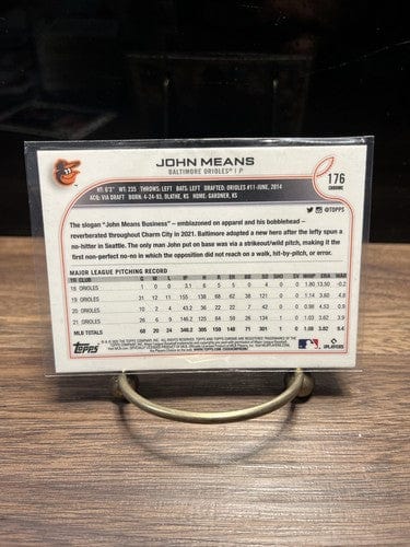 2022 Topps Chrome Baseball # 176 John Means