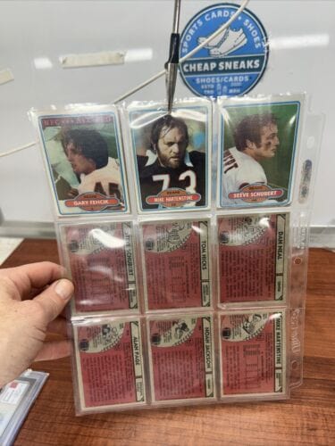 Chicago Bears 12 Card NFL Lot 1980 Topps Football EX