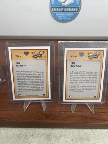 Nolan Ryan Lot 1990 Upper Deck Baseball Hero’s /1990 Donruss/Score/2