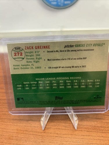 ZACK GREINKE 2023 Topps Chrome Platinum Anniversary Blue Prism Refract