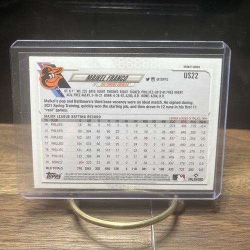 MAIKEL FRANCO - 2021 Topps Update RAINBOW FOIL PARALLEL CARD #US22 OR