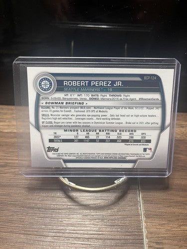 2023 Bowman Chrome Robert Perez Jr. 1st Mojo Refractor #BCP-124 Marin