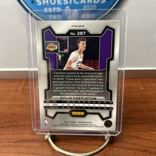 Colin Castleton 2023-24 Panini Prizm Prizms Red Ice Los Angeles Lakers