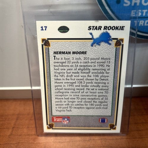 Herman Moore RC Lot (2)1991 Upper Deck Star Rookie#17 + Rookie Force#6