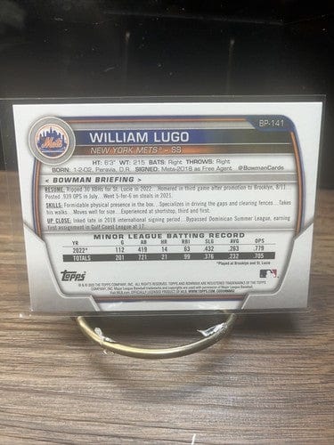 William Lugo 2023 Bowman Prospect 1st Bowman Baseball Card #BP-141 Met