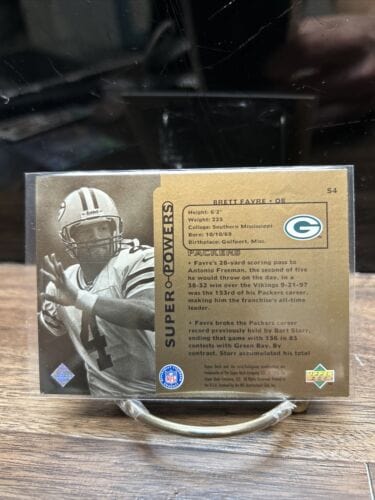 Brett Favre 1998 Upper Deck Super Powers #S4 Insert Card Green Bay Pac