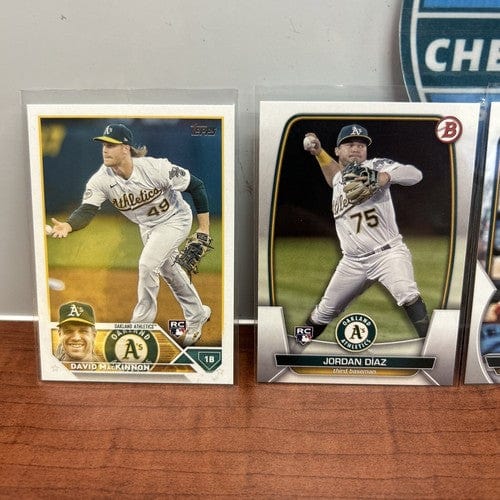 Oakland A’s Rookie/Prospect Lot (5)2023 Topps Series One &2023 Bowma