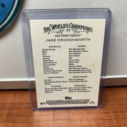Jake Cronenworth Lot(2) 2022 Topps Archives#259 /2022 Allen&Ginter #2