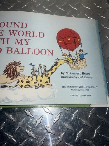 Vintage Kids Book Lot(2)Gilbert Beers Magic Merry-Go-Round, Red Balloo