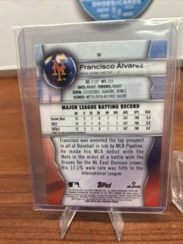 2023 Bowman Platinum #36 Francisco Alvarez RC - New York Mets