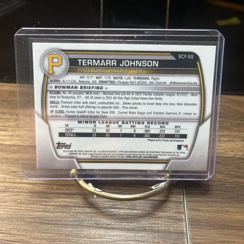 2023 Bowman Chrome Prospect #BCP-88 Termarr Johnson - Pittsburgh Pirat
