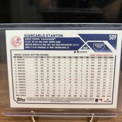 Giancarlo Stanton 2023 Topps Series 2 Baseball Card #509 New York Yank