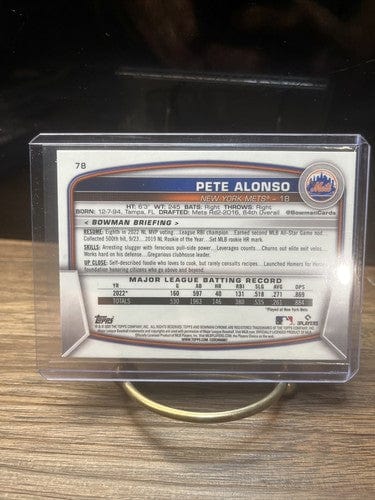 2023 Bowman Chrome Mega Box Mojo Refractor Pete Alonso #78 New York Me