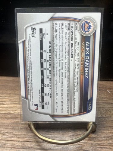 Alex Ramirez Prospect Rookie Card 2023 Bowman Base Paper #BP-50 New Yo