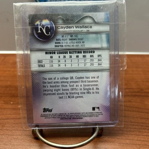 Cayden Wallace TOP-84 - 2023 Bowman Platinum Baseball – Prospects