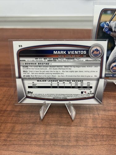 Mark Vientos (RC) 2023 Bowman Rookie Baseball Card #55 NY Mets + Bonu