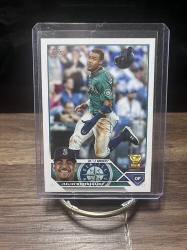 2023 Topps Series One 1 Baseball Julio Rodriguez Rookie Gold Cup Marin