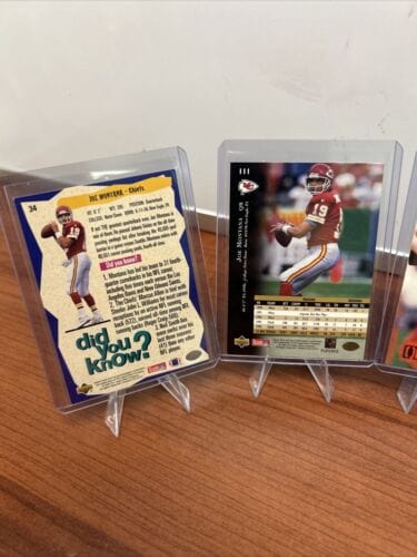 Joe Montana Kansas City Chiefs 94/95 Upper Deck/Collectors Edge Lot
