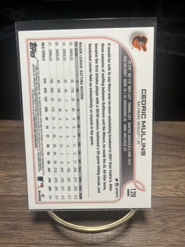 CEDRIC MULLINS Sepia Refractor 2022 Topps Chrome #120 Baltimore Oriole