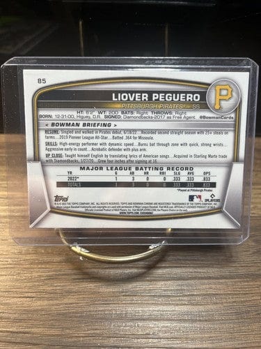2023 Bowman Chrome Liover Peguero Mojo Refractor RC #85