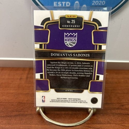 2023-24 Panini Select Blue Concourse #25 Domantas Sabonis Sacramento K
